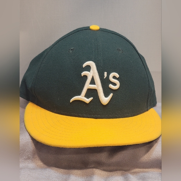 Oakland A's Hat New Era 59Fifty /New Era Fitted 7 Official On Field Cap - Picture 5 of 13